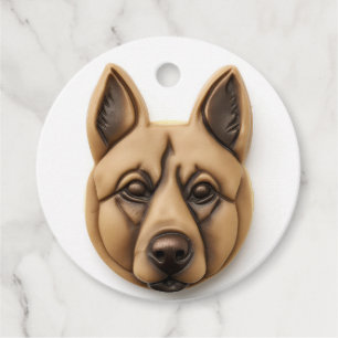 Étiquettes Cadeau Chien Malinois Belge Inspiré 3D