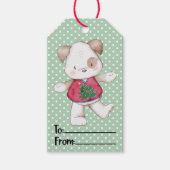 Étiquettes-cadeau Chien mignon en pull de Noël (Devant)