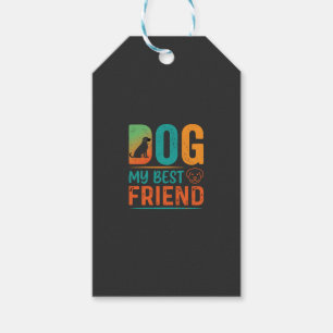 Étiquettes-cadeau Chien Mon Meilleur Ami Design Rétro