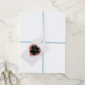 Étiquettes-cadeau Chien Paw Dans Le Coeur Rouge Avec Les Outlines (Avec de laficelle)
