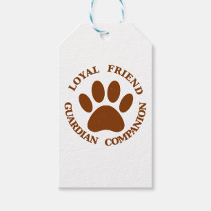 Étiquettes-cadeau Chien Paw Loyal Friend