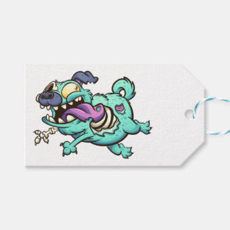 Étiquettes-cadeau Chien zombie