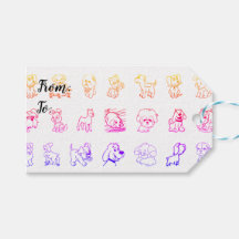 Chiens colorés et Motif de chiots