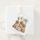 Étiquettes Cadeau Chiens de Goldendoodle d'anniversaire (En situation)
