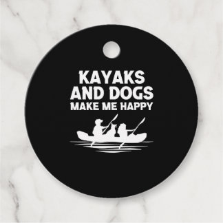 Étiquettes Cadeau Chiens de Kayaks