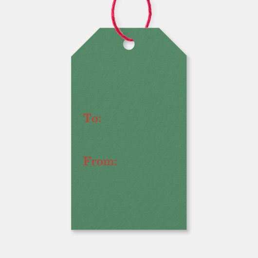 Étiquettes-cadeau Chiens de Noël Motif Rouge Vert (Dos)