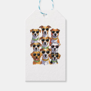 Étiquettes-cadeau Chiens en lunettes de soleil Pattes hydratées