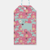 Étiquettes-cadeau Chiens, étoiles et fleurs (Devant)