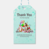 Étiquettes-cadeau Chiens mignons Anniversaire Fête Faisons Pawty Don (Devant)