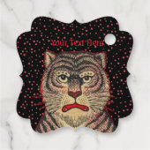 Étiquettes Cadeau Chiffre rouge Tigre asiatique rayé (Dos)