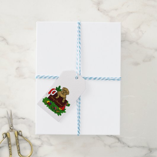 Étiquettes-cadeau Chiffre XMas (Avec de laficelle)