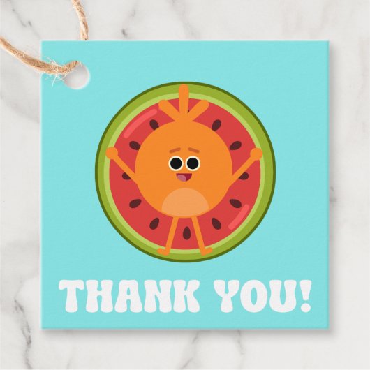 Étiquettes Cadeau Chiffres de bosses Merci d'été (Devant)