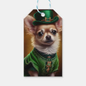 Étiquettes-cadeau Chihuahua Chien en robe de la Saint Patrick (Devant)