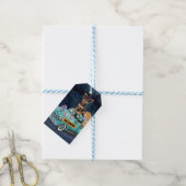 Étiquettes-cadeau Chihuahua Chien Halloween Camion Effrayant Nuit (Avec de laficelle)