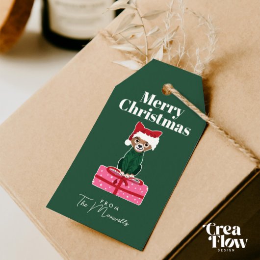 Étiquettes-cadeau Chihuahua Chien joyeux Noël Personnaliser