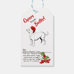 Étiquettes-cadeau Chihuahua Noël Holly Flocon de Neige Personnaliser