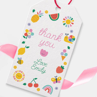 Étiquettes-cadeau Children's Thank You Card, Rainbows and Sunshine