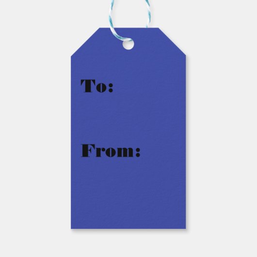 Étiquettes-cadeau Chine Blue Houndstooth (Dos)