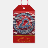 Étiquettes-cadeau Chinois New Year Dragon Paper-cut 2024 personalGT3 (Dos)