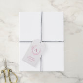 Étiquettes-cadeau Chinoiserie classique Monogramme rose Mariage (Avec de la ficelle)