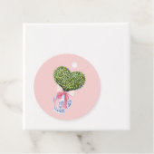 Étiquettes Cadeau Chinoiserie Heart Topiary Valentine (En situation)