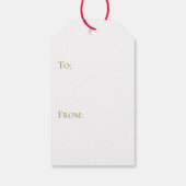 Étiquettes-cadeau Chinoiserie Pagode Monogramme, Noël personnalisé (Dos)