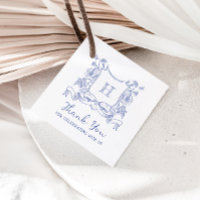 Chinoiserie Russe Bow Floral Crest Baby shower