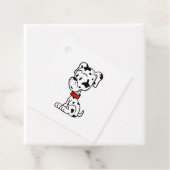 Étiquettes Cadeau Chiot dalmate (En situation)