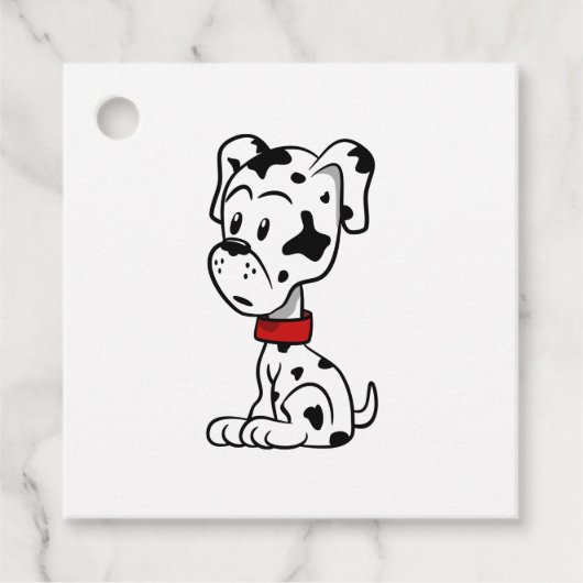 Étiquettes Cadeau Chiot dalmate (Devant)