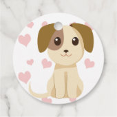 Étiquettes Cadeau Chiot doux (Dos)