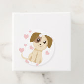 Étiquettes Cadeau Chiot doux (En situation)