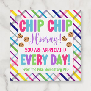 Étiquettes Cadeau Chip Chip Hooray Vous Êtes Apprécié Tous Les Jours