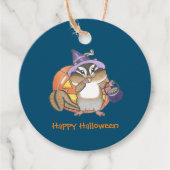 Étiquettes Cadeau Chipmunk Halloween balises de faveur (Devant)