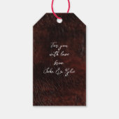 Étiquettes-cadeau Chocolat foncé Cuir Brown (Devant)