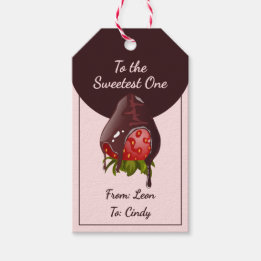 Étiquettes-cadeau Chocolate Dip Strawberry To the Sweetest One Pink