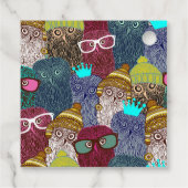 Étiquettes Cadeau Chouette dans la couronne (Dos)