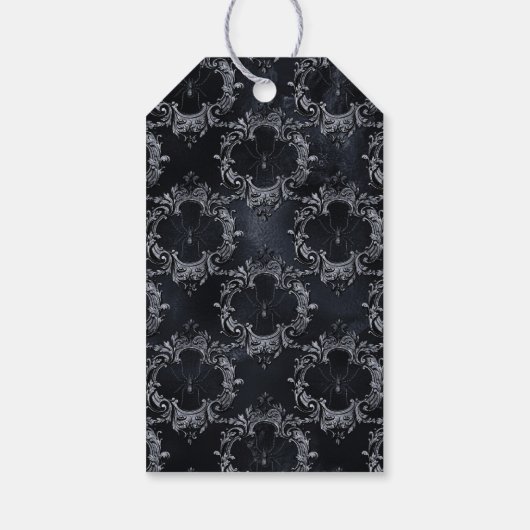 Étiquettes-cadeau Chouette florale rustique et araignées Mariage got (Dos)