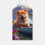 Étiquettes-cadeau Chow Chow sur une pagaie : une aventure Pittoresqu (Dos)