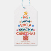 Étiquettes-cadeau Christmas Beach tropical Beach Arbre (Dos)