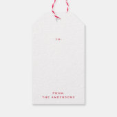 Étiquettes-cadeau Christmas Blessings Elegant Typography Holiday  (Dos)