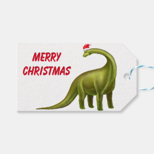 Étiquettes-cadeau Christmas Brachiosaurus Dinosaur Tags cadeaux