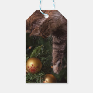 Étiquettes-cadeau Christmas Cat