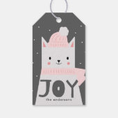 Étiquettes-cadeau Christmas Cat JOY Custom (Dos)