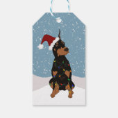 Étiquettes-cadeau Christmas Doberman Pinscher (Dos)