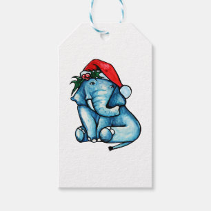 Étiquettes-cadeau Christmas Elephant