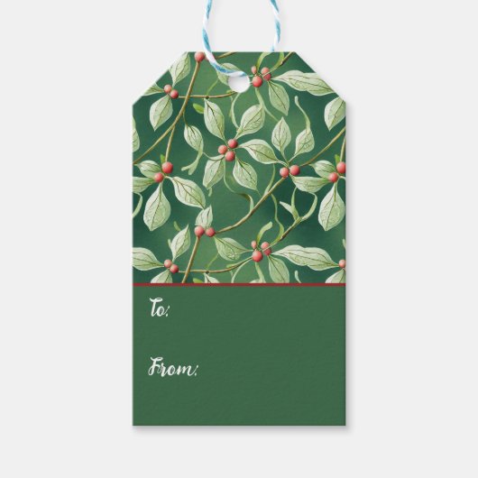 Étiquettes-cadeau Christmas Holly (Devant)