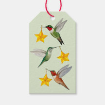 Christmas North American Hummingbirds Gift Tag