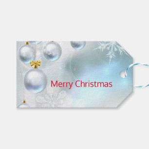 Étiquettes-cadeau christmas ornaments and snowflakes 
