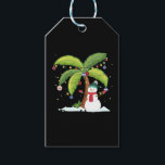Étiquettes-cadeau Christmas Palm Tree And Snowman<br><div class="desc">Christmas Palm Tree And Snowman</div>