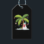 Étiquettes-cadeau Christmas Palm Tree And Snowman<br><div class="desc">Christmas Palm Tree And Snowman</div>
